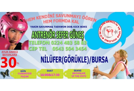 BURSA KICK BOKS BAYANLARA 30 TL